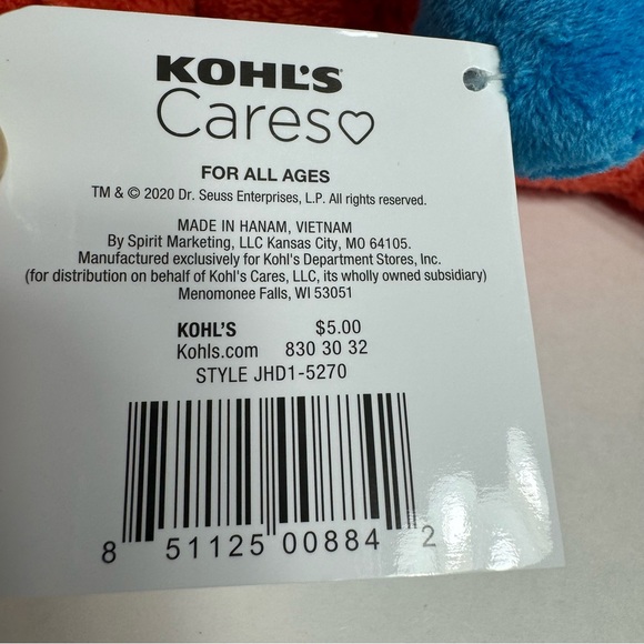 Kohls Cares plush Fox in Socks from the book, "Fox in Socks" by Dr Seuss. - Picture 10 of 16